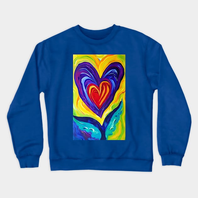 Hearts painting Crewneck Sweatshirt by Gaspar Avila